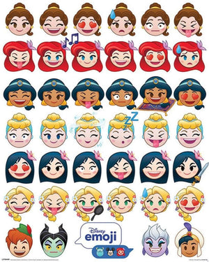 Pyramid Disney Emoji Princess Emotions Poster 40x50cm | Yourdecoration.co.uk