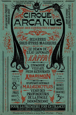 Pyramid Fantastic Beasts the Crimes of Grindelwald Le Cirque Arcanus Poster 61x91,5cm | Yourdecoration.co.uk