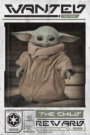 Pyramid Star Wars The Mandalorian Wanted the Child Poster 61x91,5cm | Yourdecoration.co.uk