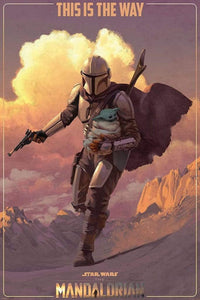 Pyramid Star Wars The Mandalorian On the Run Poster 61x91,5cm | Yourdecoration.co.uk