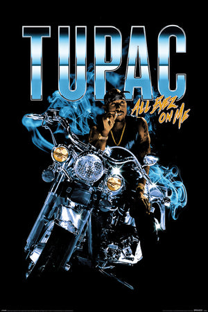 Pyramid Pp35000 Tupac Shakur All Eyez Motorcycle Poster 61X91-5cm | Yourdecoration.co.uk