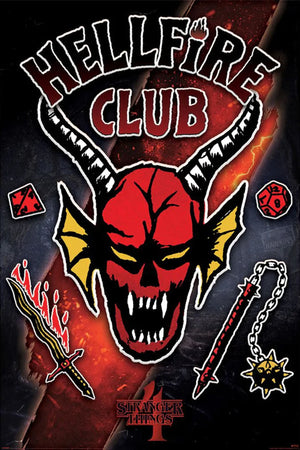 pyramid pp35197 stranger things 4 hellfire club emblem rift poster 61x91-5cm | Yourdecoration.co.uk