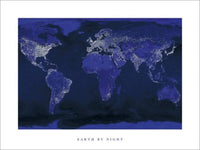 Pyramid Earth by Night Art Print 60x80cm | Yourdecoration.co.uk