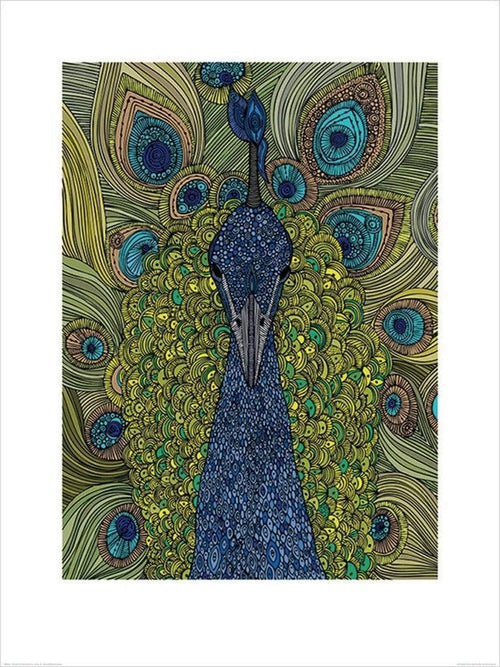 Pyramid Valentina Ramos The Peacock Art Print 60x80cm | Yourdecoration.co.uk