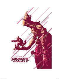 Pyramid Guardians of The Galaxy Stance Art Print 60x80cm | Yourdecoration.co.uk