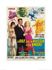 Pyramid James Bond From Russia with love Sketches Art Print 60x80cm | Yourdecoration.co.uk