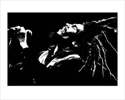 Pyramid Bob Marley Black and White Art Print 40x50cm | Yourdecoration.co.uk