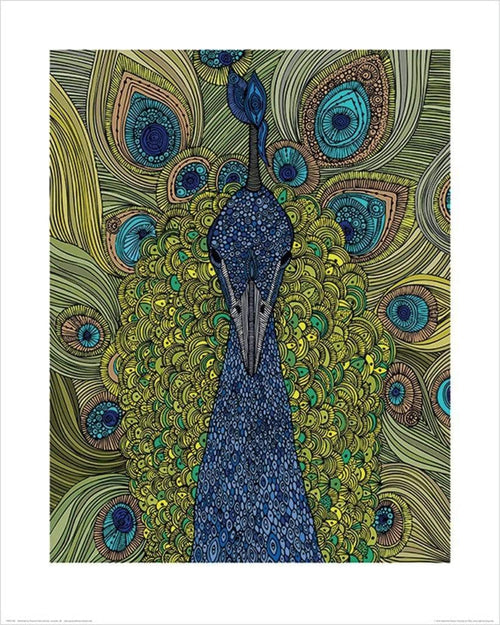 Pyramid Valentina Ramos The Peacock Art Print 40x50cm | Yourdecoration.co.uk