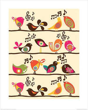 Pyramid Valentina Ramos Singing Birds Art Print 40x50cm | Yourdecoration.co.uk