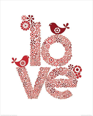 Pyramid Valentina Ramos Red Love Art Print 40x50cm | Yourdecoration.co.uk