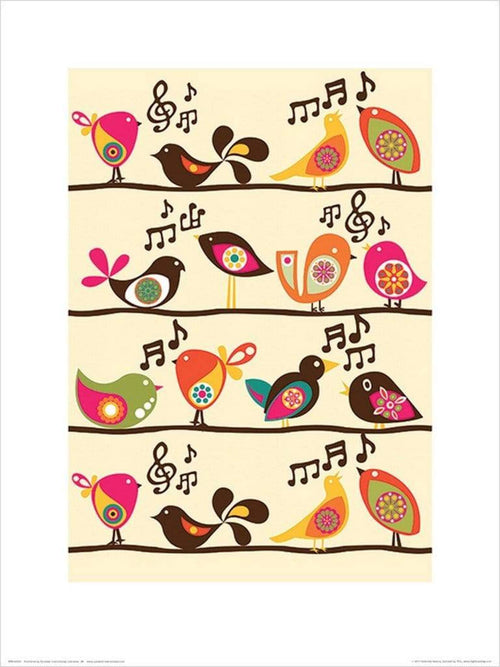 Pyramid Valentina Ramos Singing Birds Art Print 30x40cm | Yourdecoration.co.uk