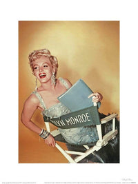 Pyramid Marilyn Monroe Gold Art Print 30x40cm | Yourdecoration.co.uk