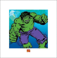 Pyramid Hulk Marvel Comics Art Print 40x40cm | Yourdecoration.co.uk