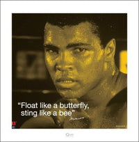 Pyramid Muhammad Ali iQuote Sting Like a Bee Art Print 40x40cm | Yourdecoration.co.uk