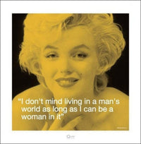 Pyramid Marilyn Monroe iQuote Mans World Art Print 40x40cm | Yourdecoration.co.uk