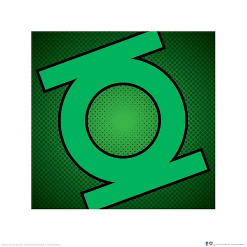 Pyramid DC Comics Green Lantern Symbol Art Print 40x40cm | Yourdecoration.co.uk
