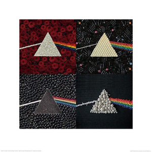 Pyramid Pink Floyd Dark Side of the Moon Collections Art Print 40x40cm | Yourdecoration.co.uk