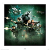 Pyramid Star Wars Rogue One Attack Art Print 40x40cm | Yourdecoration.co.uk