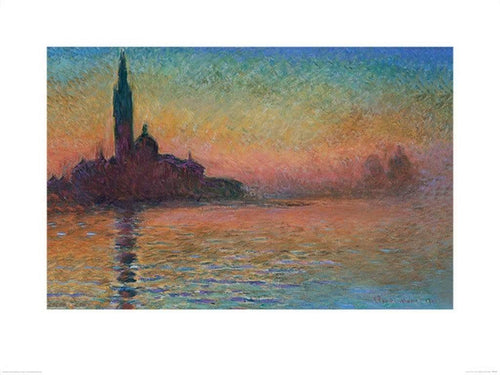 Pyramid Monet Sunset in Venice Art Print 60x80cm | Yourdecoration.co.uk
