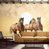Wall Mural - Running Paarden 400x309cm - Non-Woven Murals