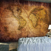 Wall Mural - World on Old Map 300x210cm - Non-Woven Murals