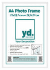 Aurora Aluminium Photo Frame 21x29 7cm A4 White Front Insert Sheet | Yourdecoration.co.uk
