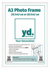 Aurora Aluminium Photo Frame 29 7x42cm A3 set of 3 White Front Oblique Insert Sheet | Yourdecoration.co.uk