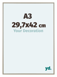 Austin Aluminium Photo Frame 29 7x42cm A3 Champagne Front Size | Yourdecoration.co.uk