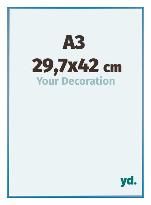 Austin Aluminium Photo Frame 29 7x42cm A3 Steel Blue Front Size | Yourdecoration.co.uk