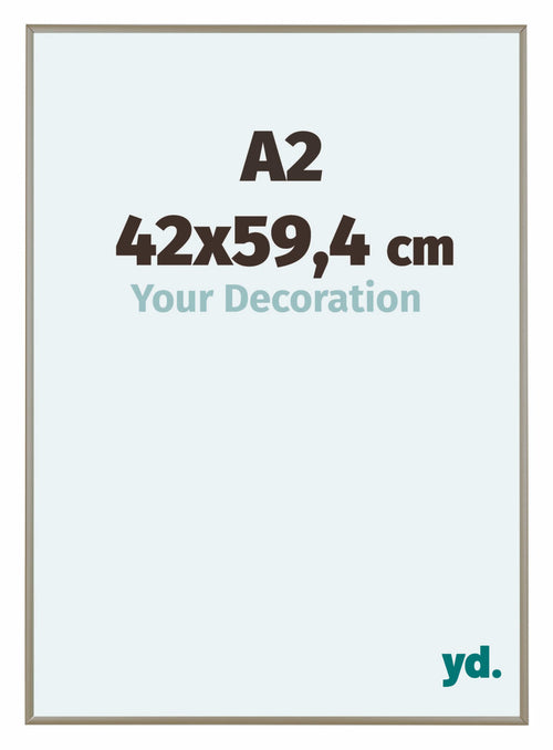 Austin Aluminium Photo Frame 42x59 4cm A2 Champagne Front Size | Yourdecoration.co.uk