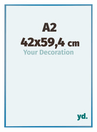 Austin Aluminium Photo Frame 42x59 4cm A2 Steel Blue Front Size | Yourdecoration.co.uk