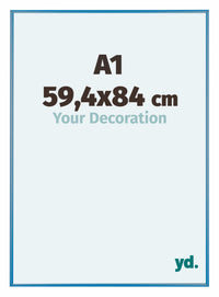 Austin Aluminium Photo Frame 59 4x84cm A1 Steel Blue Front Size | Yourdecoration.co.uk