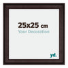 Birmingham Wooden Photo Frame 25x25cm Brown Front Size | Yourdecoration.co.uk