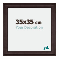 Birmingham Wooden Photo Frame 35x35cm Brown Front Size | Yourdecoration.co.uk
