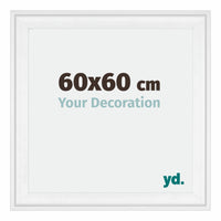Birmingham Wooden Photo Frame 60x60cm White Front Size | Yourdecoration.co.uk