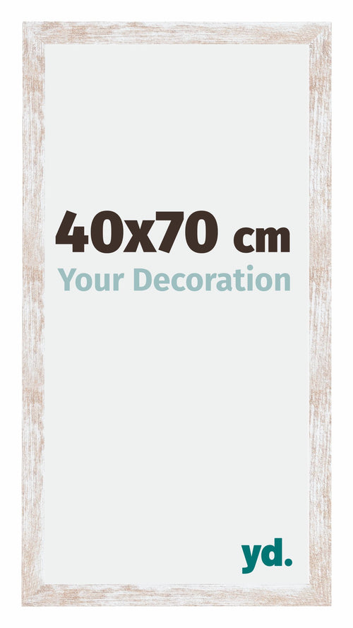 Catania MDF Photo Frame 40x70cm White Wash Size | Yourdecoration.co.uk