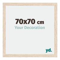 Catania MDF Photo Frame 70x70cm Oak Size | Yourdecoration.co.uk