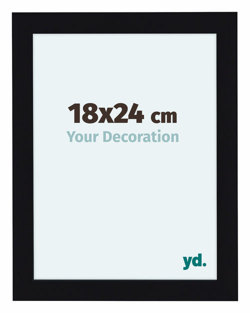 Como MDF Photo Frame 18x24cm Black High Gloss Front Size | Yourdecoration.co.uk