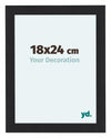 Como MDF Photo Frame 18x24cm Black Woodgrain Front Size | Yourdecoration.co.uk