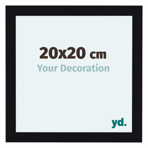 Como MDF Photo Frame 20x20cm Black High Gloss Front Size | Yourdecoration.co.uk