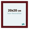 Como MDF Photo Frame 20x20cm Wine Red Swept Front Size | Yourdecoration.co.uk