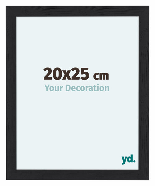 Como MDF Photo Frame 20x25cm Black Woodgrain Front Size | Yourdecoration.co.uk