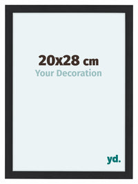 Como MDF Photo Frame 20x28cm Black Woodgrain Front Size | Yourdecoration.co.uk