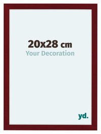 Como MDF Photo Frame 20x28cm Wine Red Swept Front Size | Yourdecoration.co.uk