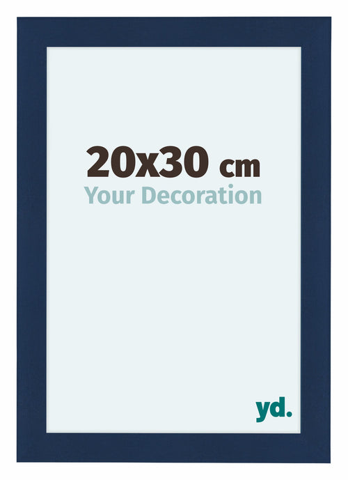 Como MDF Photo Frame 20x30cm Dark Blue Swept Front Size | Yourdecoration.co.uk