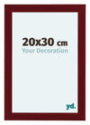 Como MDF Photo Frame 20x30cm Wine Red Swept Front Size | Yourdecoration.co.uk