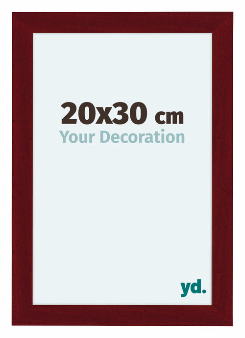 Como MDF Photo Frame 20x30cm Wine Red Swept Front Size | Yourdecoration.co.uk