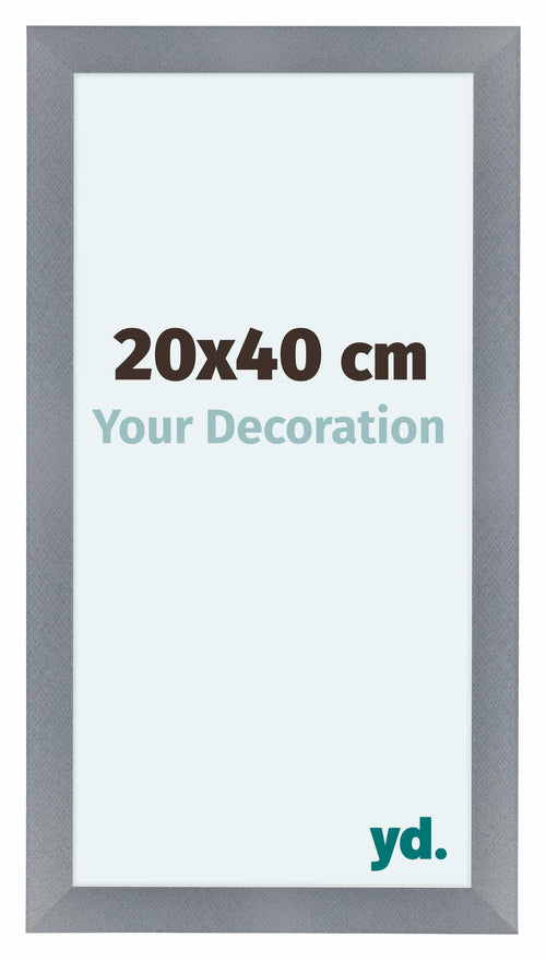 Como MDF Photo Frame 20x40cm Aluminium Brushed Front Size | Yourdecoration.co.uk