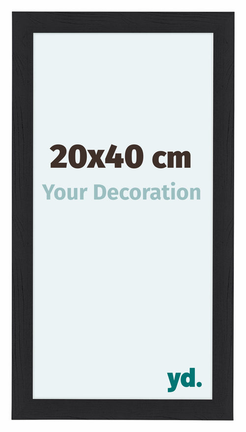 Como MDF Photo Frame 20x40cm Black Woodgrain Front Size | Yourdecoration.co.uk