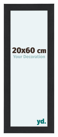 Como MDF Photo Frame 20x60cm Black Woodgrain Front Size | Yourdecoration.co.uk